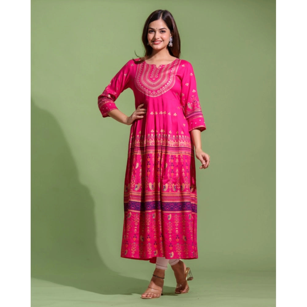 Casual Viscose Rayon 3-4th Sleeve Kurti