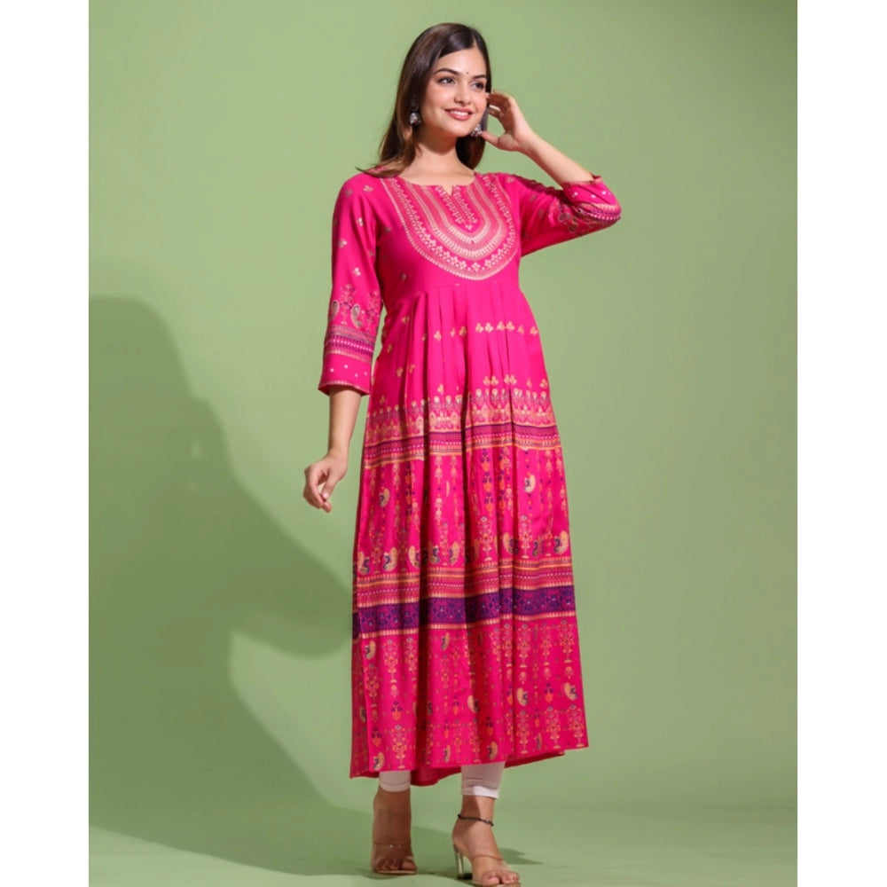 Casual Viscose Rayon 3-4th Sleeve Kurti