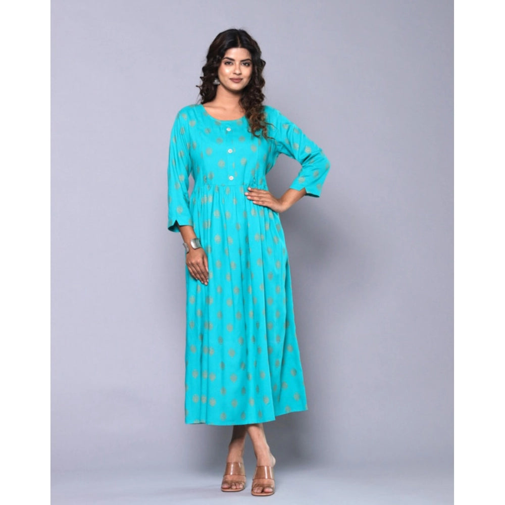 Casual Viscose Rayon 3-4th Sleeve Maternity Kurti