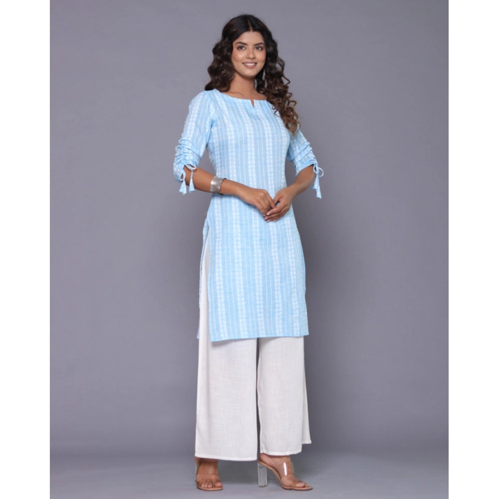 Casual Cotton Blend 3-4th Sleeve Straight Kurti