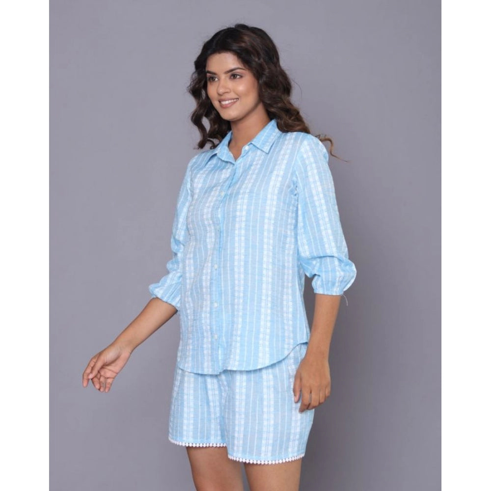 Casual Cotton Short Sleeve Short Night Suit Set