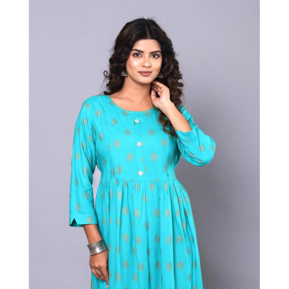 Casual Viscose Rayon 3-4th Sleeve Maternity Kurti