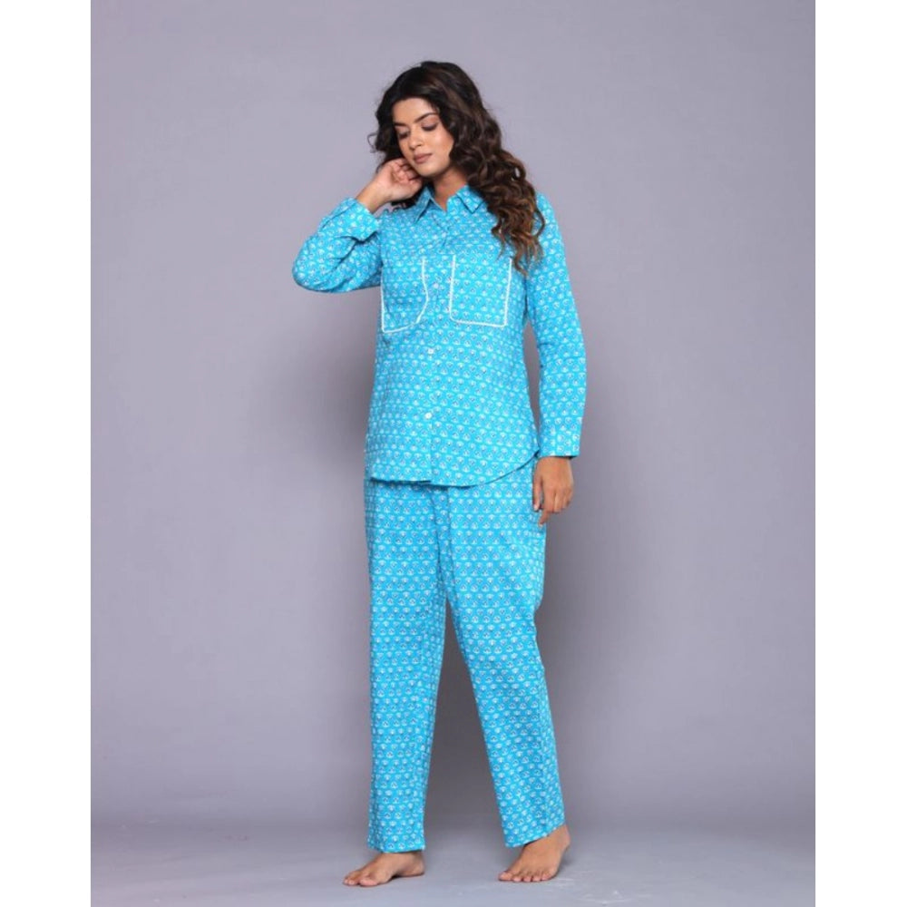 Casual Rayon 3-4th Sleeve Night Suit Set