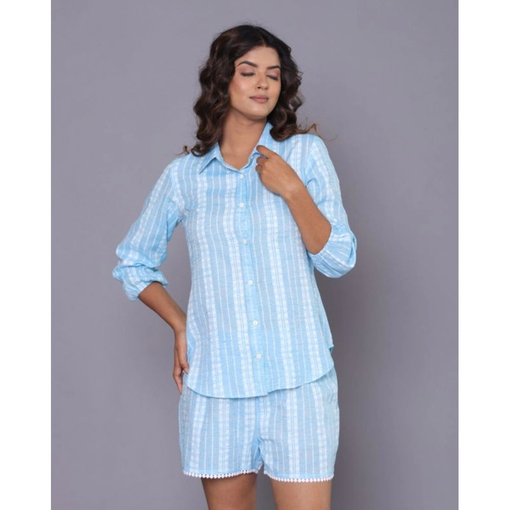 Casual Cotton Short Sleeve Short Night Suit Set