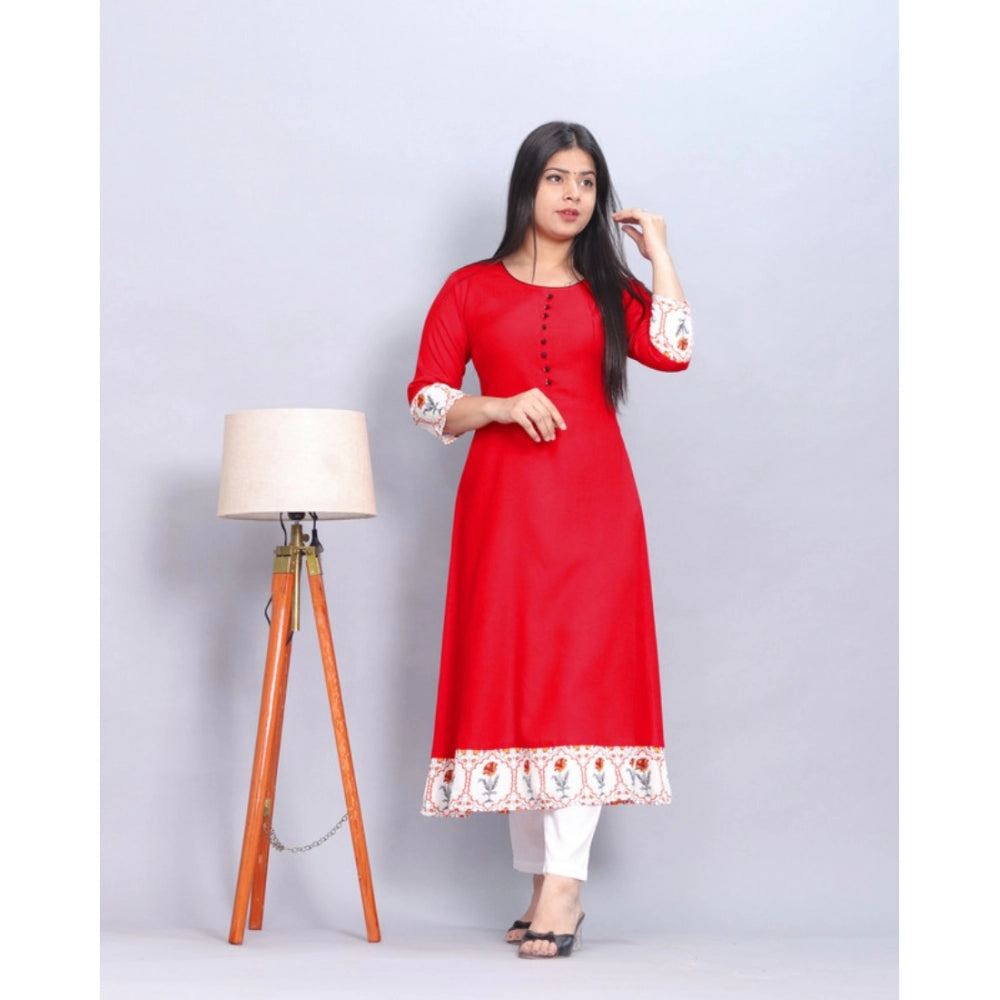 Casual Viscose Rayon 3-4th Sleeve Kurti