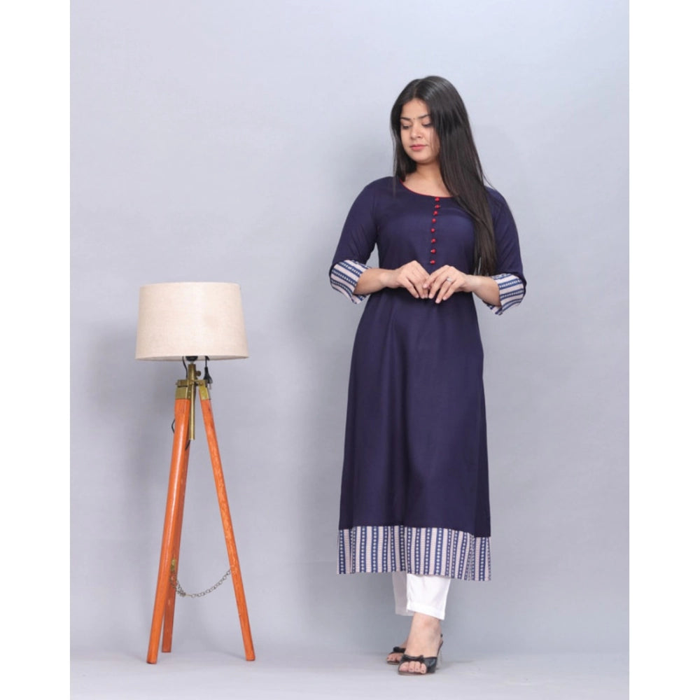 Casual Viscose Rayon 3-4th Sleeve Kurti