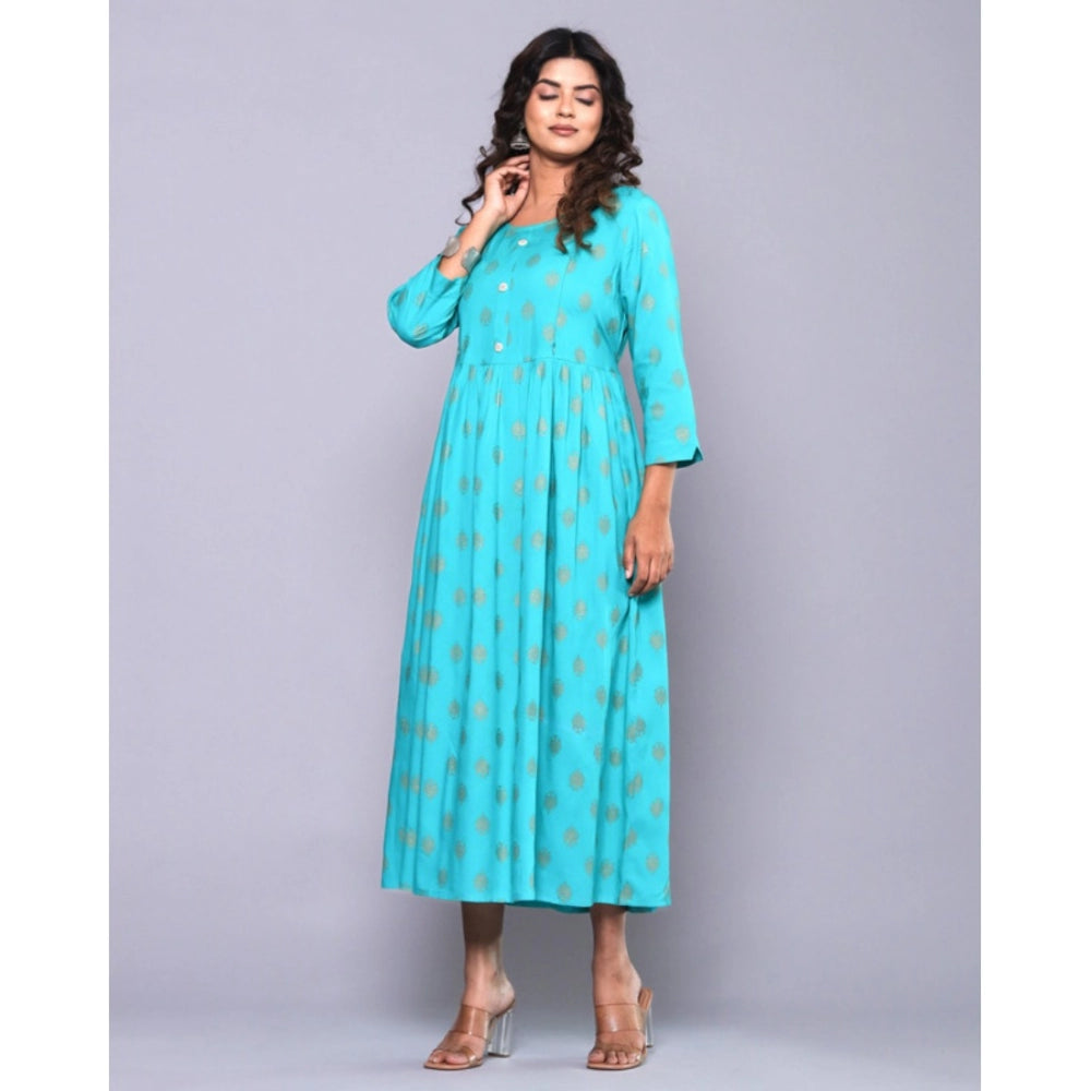 Casual Viscose Rayon 3-4th Sleeve Maternity Kurti