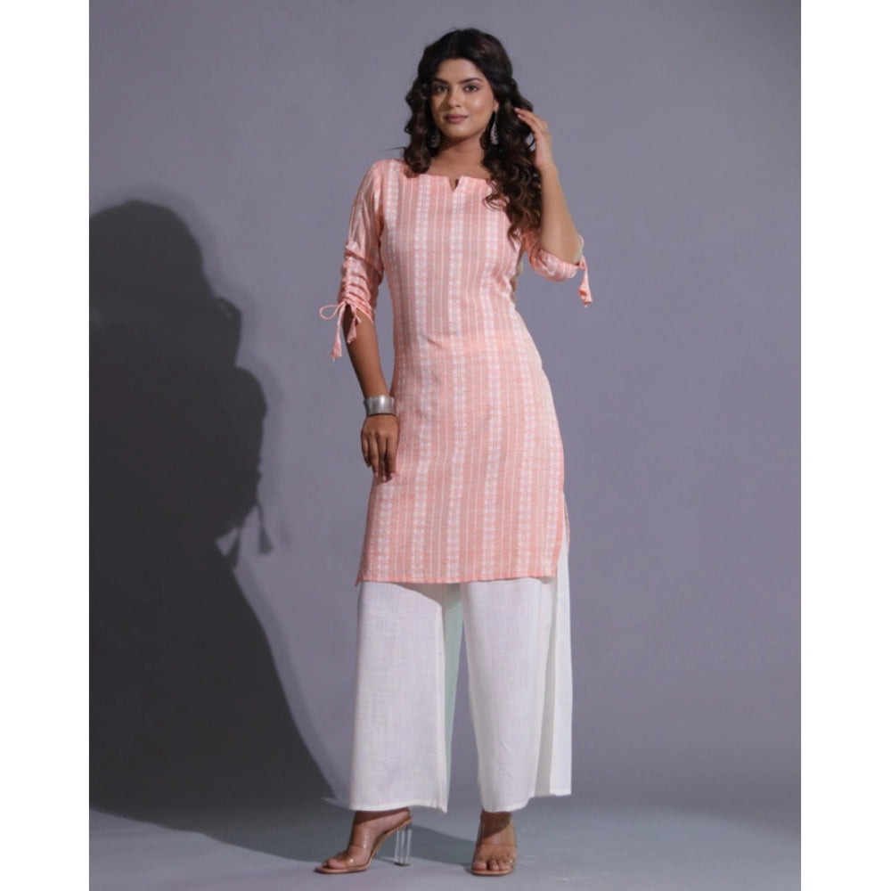 Casual Cotton Blend 3-4th Sleeve Straight Kurti