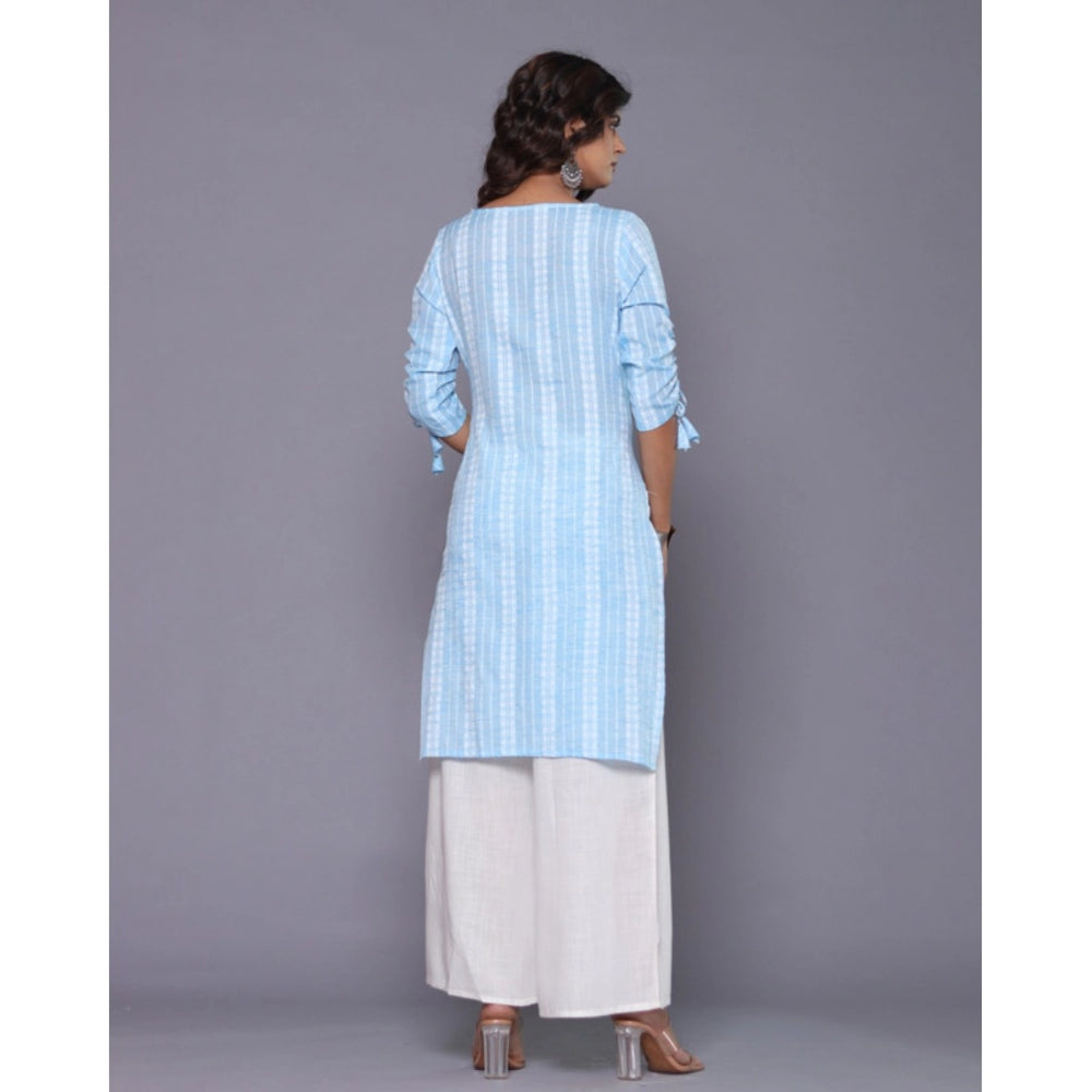 Casual Cotton Blend 3-4th Sleeve Straight Kurti