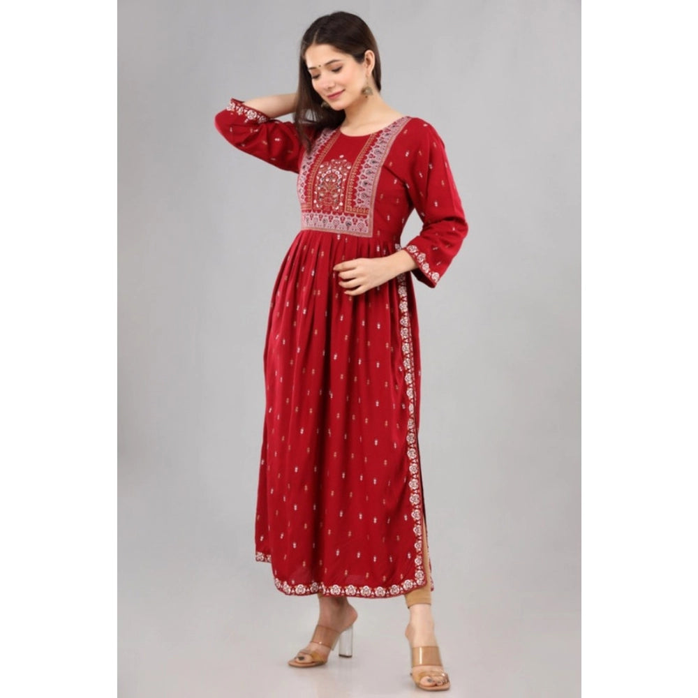 Casual Viscose Rayon 3-4th Sleeve Nayra Cut Kurti