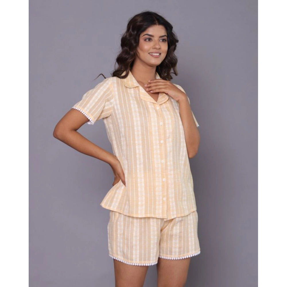 Casual Cotton Short Sleeve Short Night Suit Set