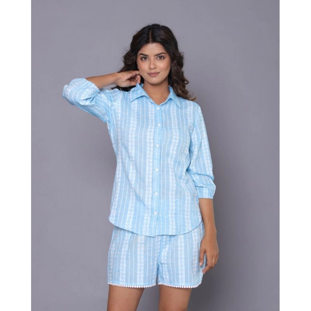 Casual Cotton Short Sleeve Short Night Suit Set