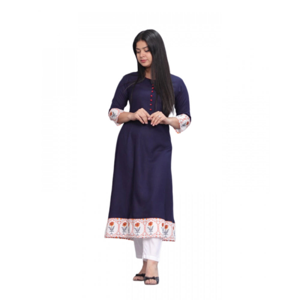 Casual Viscose Rayon 3-4th Sleeve Kurti