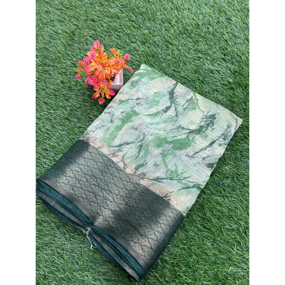 Rani Rangoli Cotton Printed Saree With Unstitched Blouse