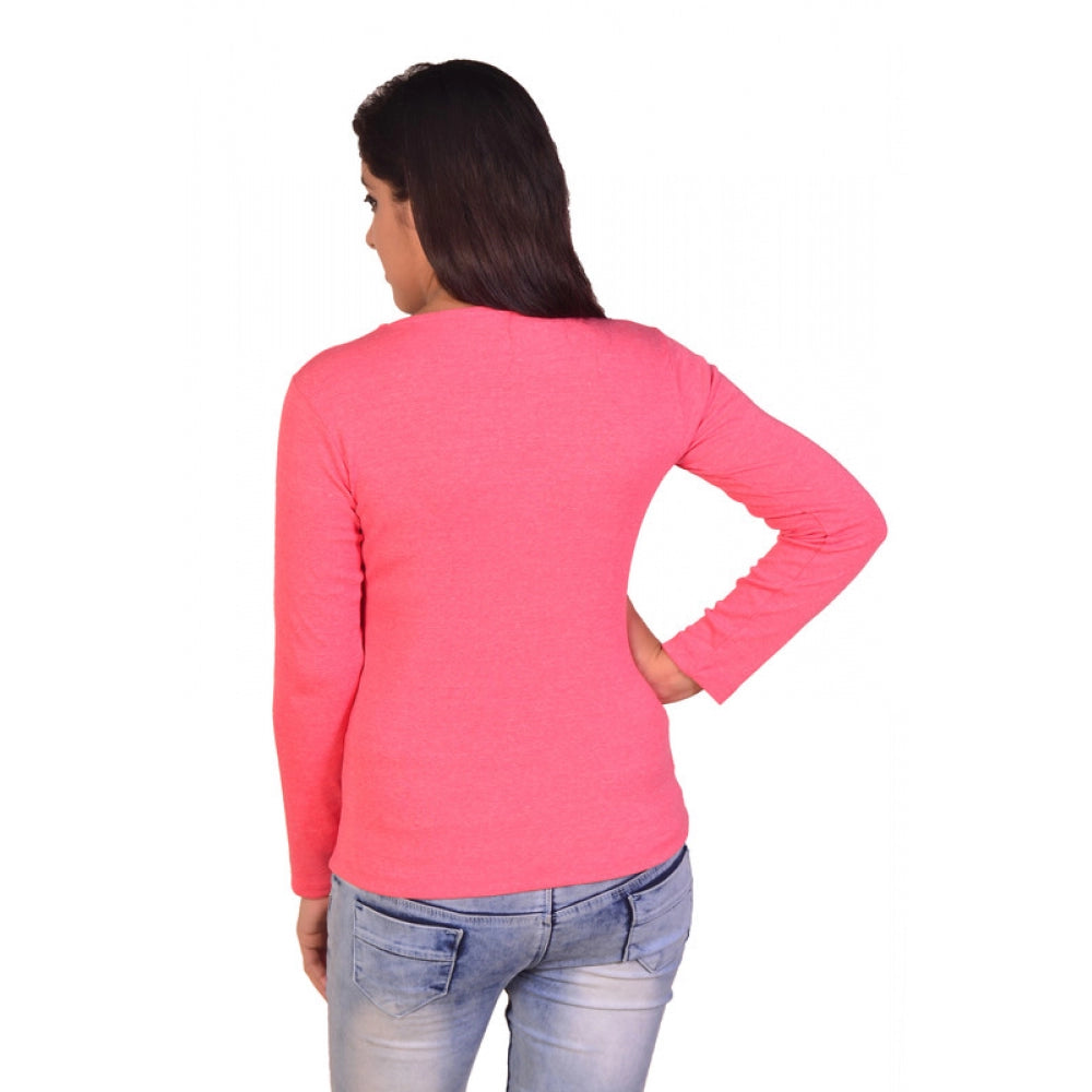 Solid Full Sleeve T-Shirt Top Casual Wear